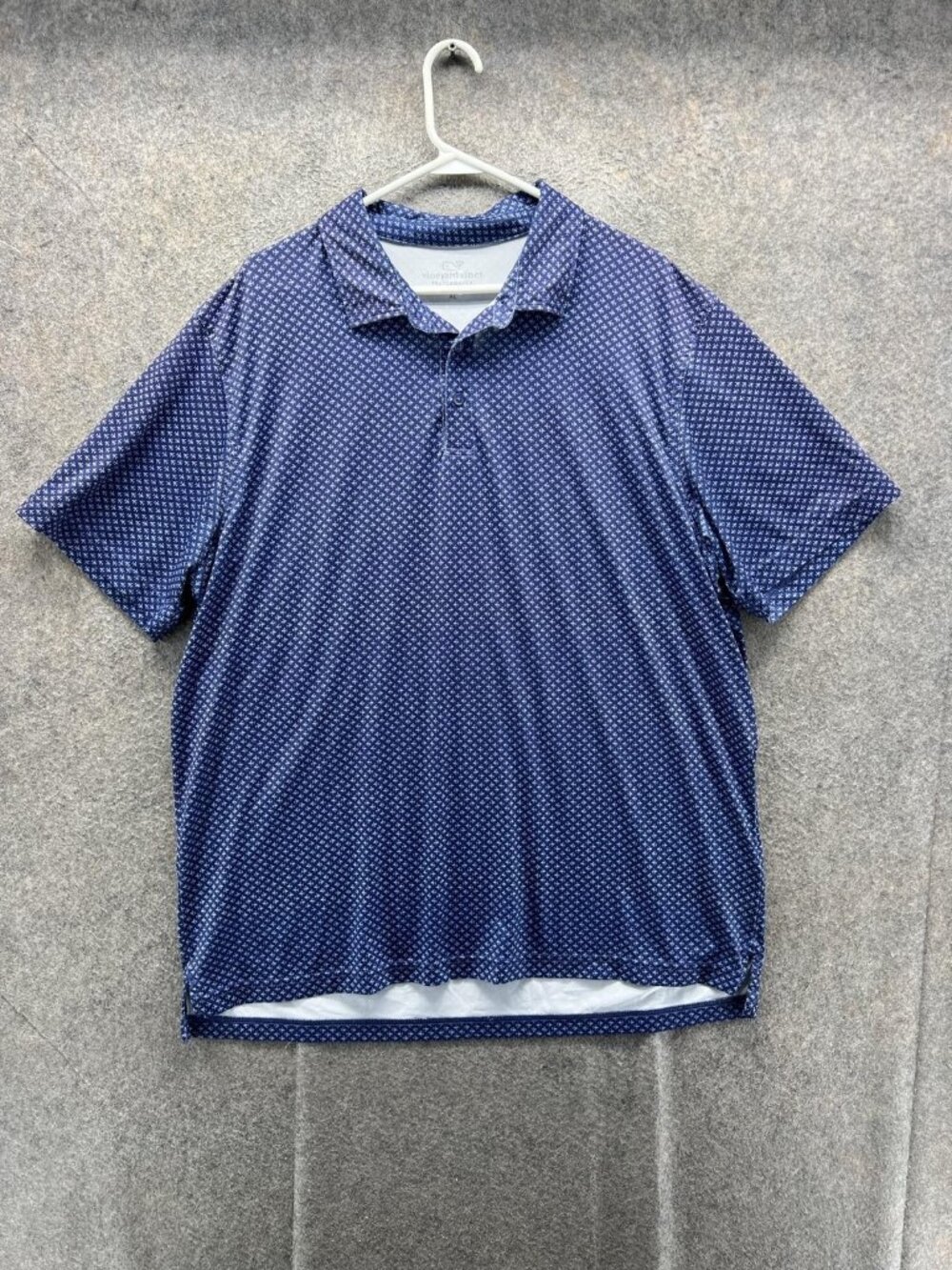Vineyard Vines Golf Polo Shirt Men XL Blue Performance Stretch Logo Casual